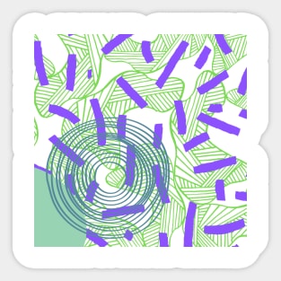 Dots Shapes Abstract Pattern Sticker